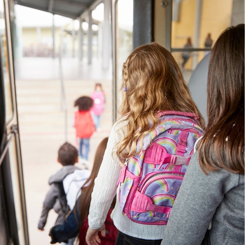 Children on a bus