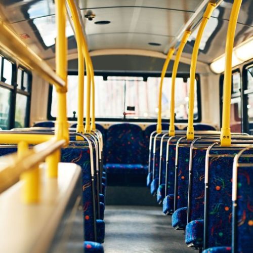 School Transport Consultation - inside a bus