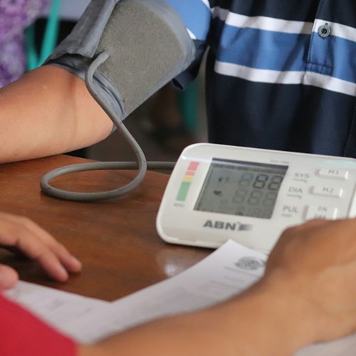 Patient having check up
