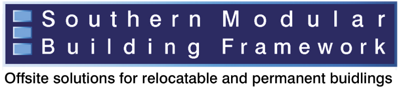 Southern Modular Building Framework logo. Offsite solution for relocatable and permanent buildings.