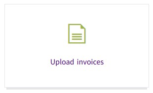 The 'Upload invoices' tile in the Supplier Self-Service system