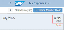 My Expenses tile