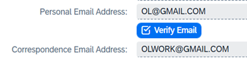 Personal email address