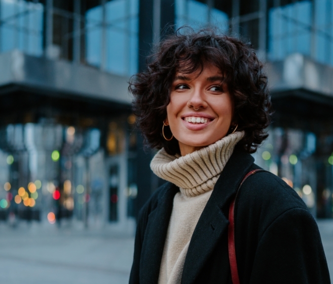 Professional women in the street