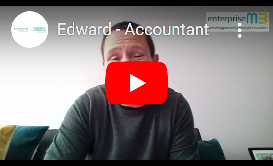 Image of a video thumbnail, linking to a YouTube video of Edward - Business – Accountant