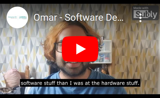 Image of a video thumbnail, linking to a YouTube video of Omar – ICT - Software Developer