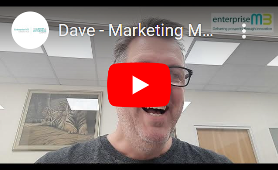 Image of a video thumbnail, linking to a YouTube video of Dave - Marketing – Manager