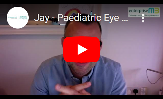 Image of a video thumbnail, linking to a YouTube video of Jay - Medicine - Paediatric Eye Surgeon
