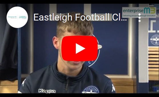 Image of a video thumbnail, linking to a YouTube video of Eastleigh Football Club Scholarship programme