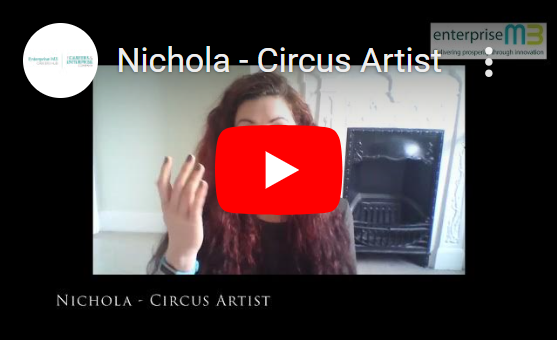 Image of a video thumbnail, linking to a YouTube video of Nichola - Circus Artist