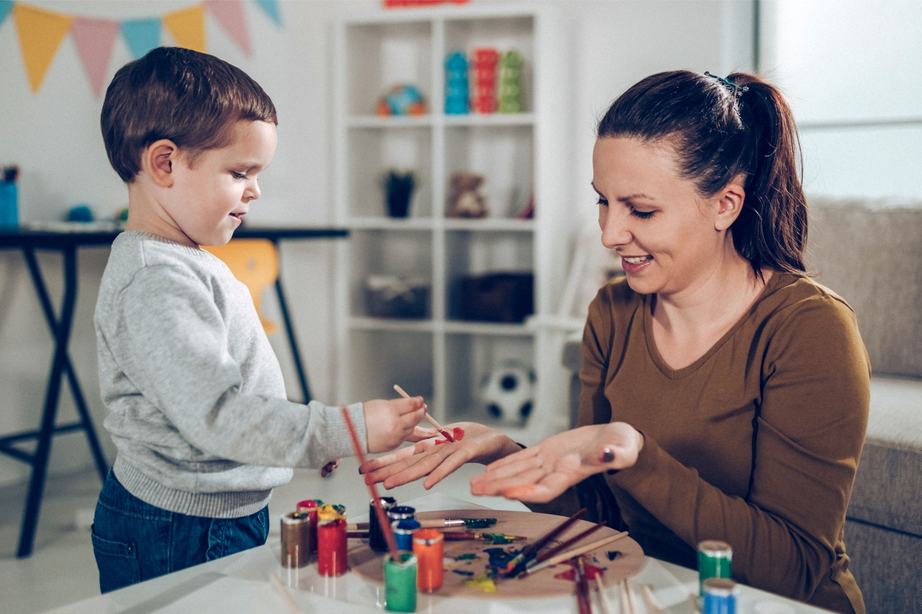 Child with adopting parent