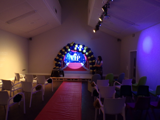 Drama studio with sofas and chairs