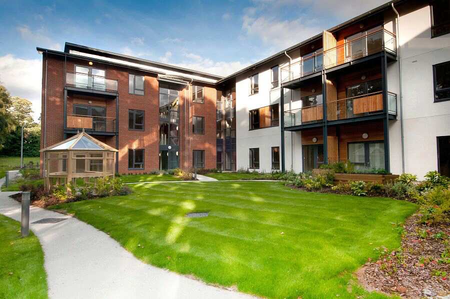 External view of Campbell Place Extra Care housing scheme in Fleet, Hampshire