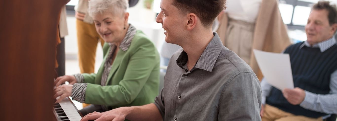 A pottery painting class