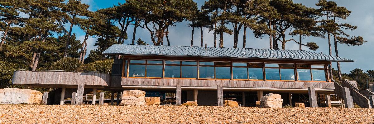 The Lookout building at Lepe beach