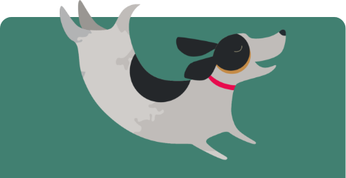 cartoon dog running