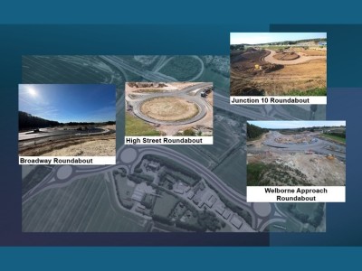 Progress of the four roundabouts – September 2025.