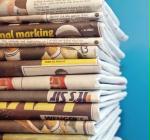 Stack of newspapers