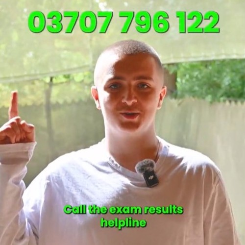 boy points to phone number text