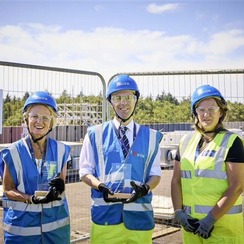 Image shows (L-R) Councillor Juliet Henderson, Chris Rice, Councillor Roz Chadd
