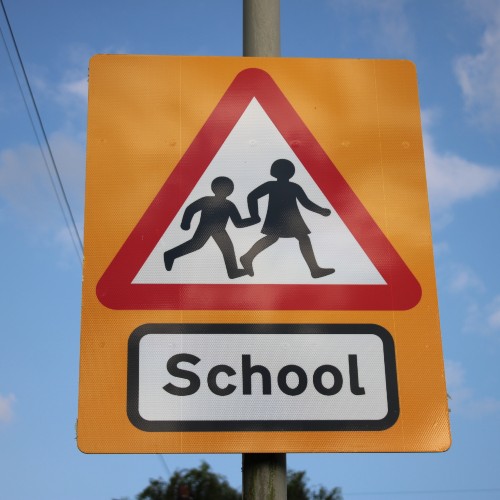 school crossing traffic sign
