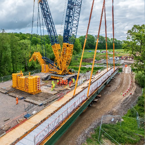 Botley Bypass crane bridge