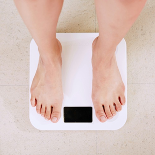 Feet on scales