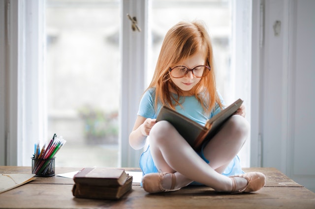 Girl reading a book