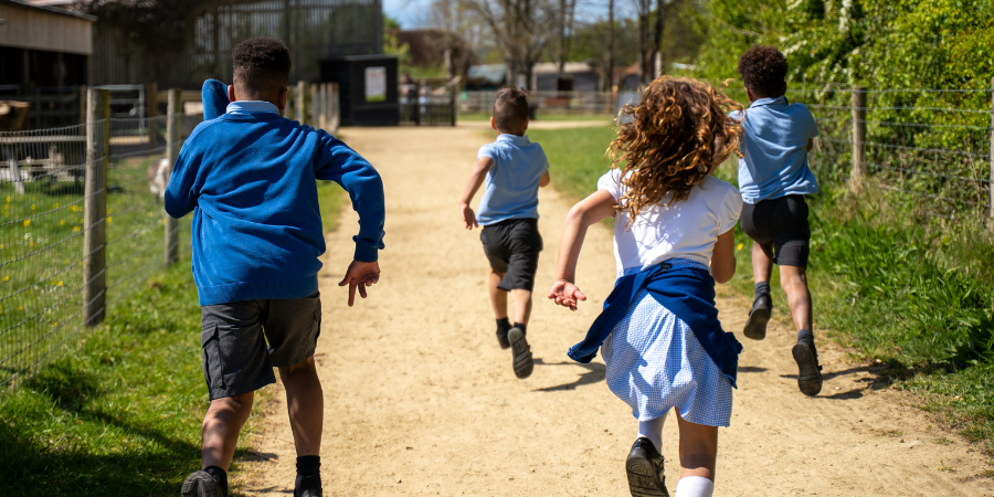 Kids Running at Manor Farm
