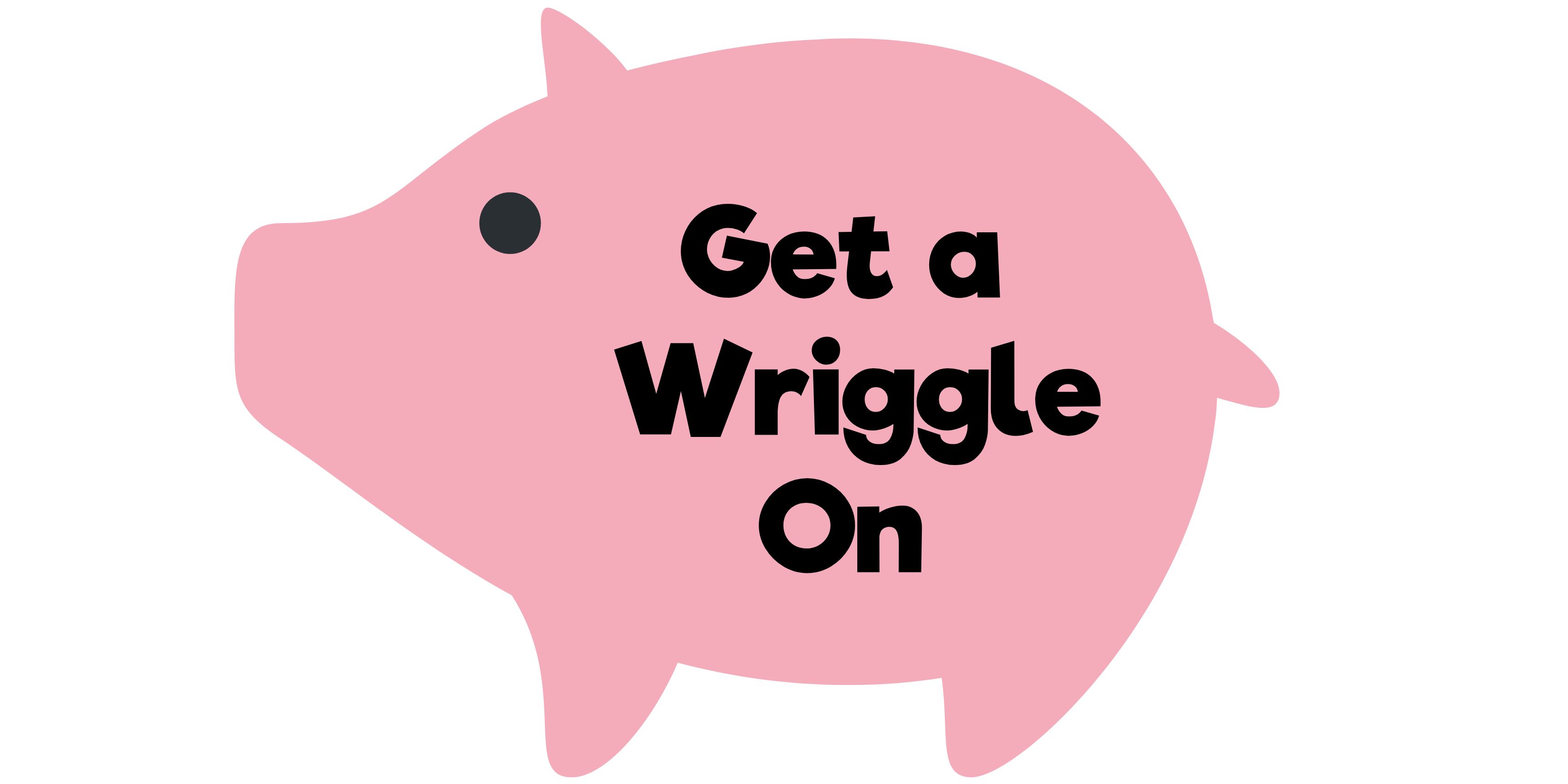 Simple pig image and text