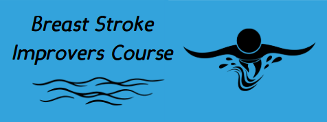 breast stroke improvers course image of person swimming and water