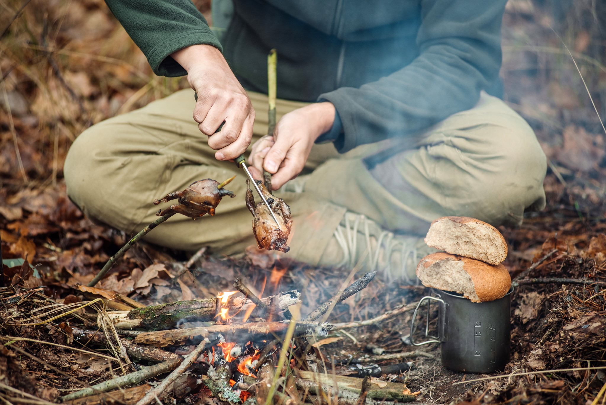 bush craft camp fire