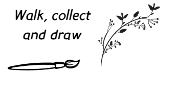 walk collect and draw adult art workshop