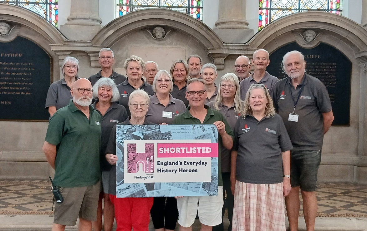 a picture of the volunteers in the chapel