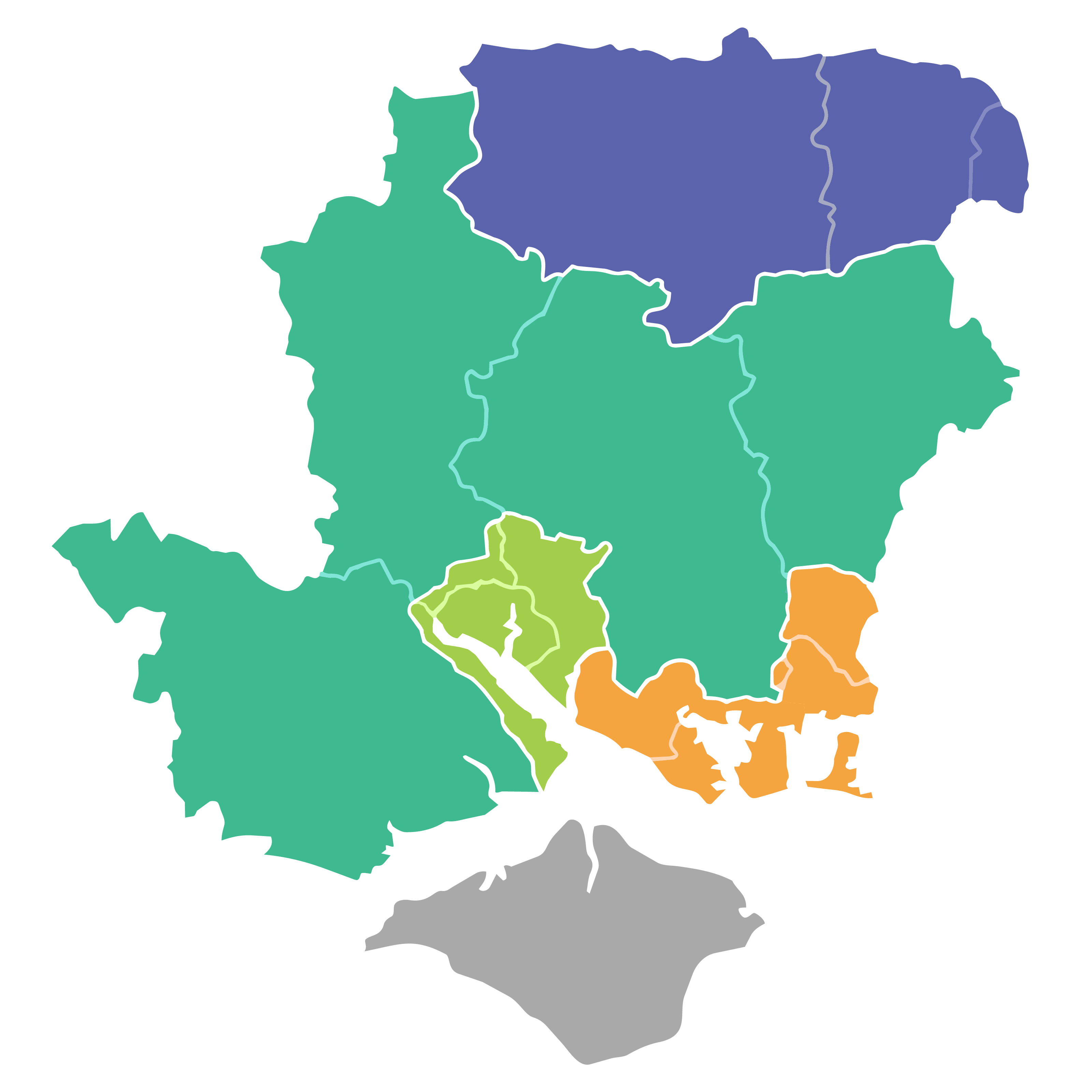 A map showing the Unitary Authority boundaries under local government reorganisation. Details are in the accompanying text.