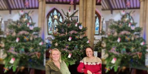 Decorated christmas trees