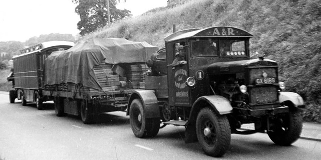 Anderton and Rowlands' Scammell truck No. 1 The Lion, 1952 