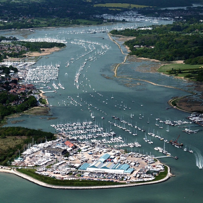 View over Hamble Harbour
