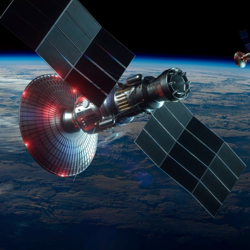 Satellite above Earth