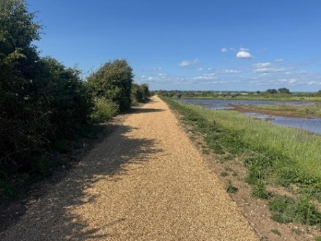 Path improvements on Hayling Billy Line Trail