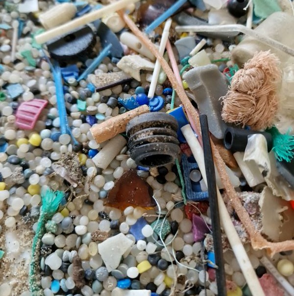 Beads of plastic
