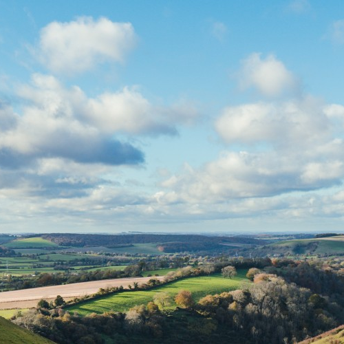 Aerial view of the countryside