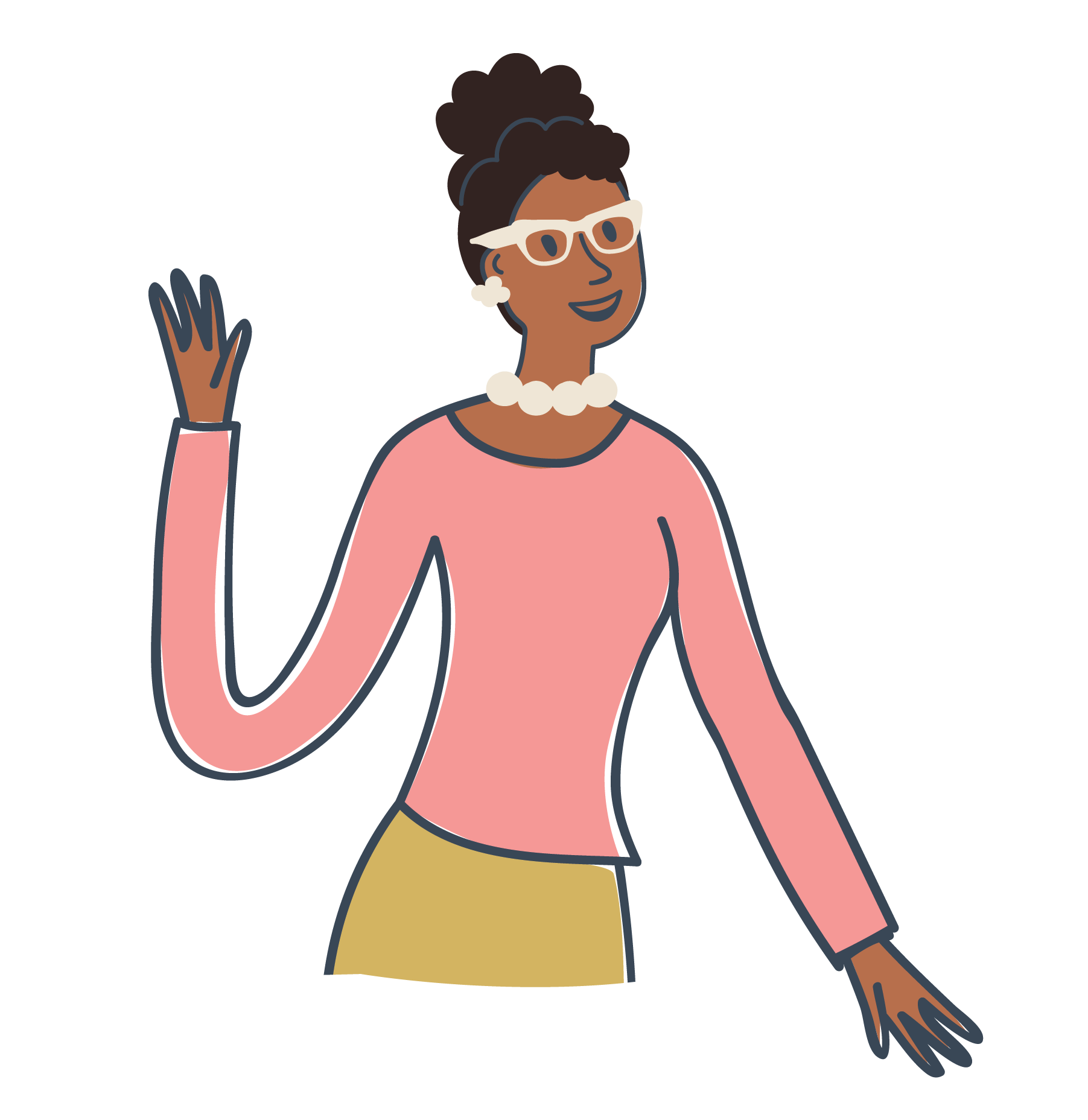 Cartoon illustration of a teacher