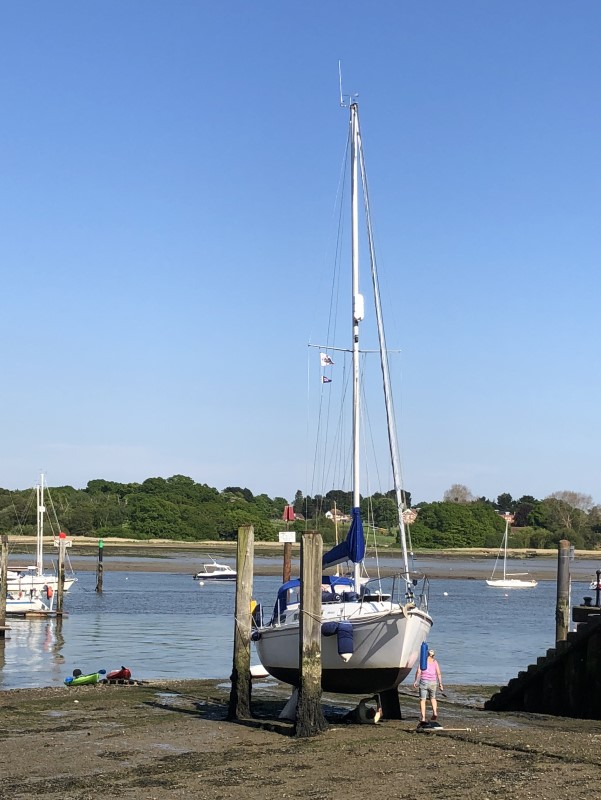 Maintenance piles at Hamble slipway