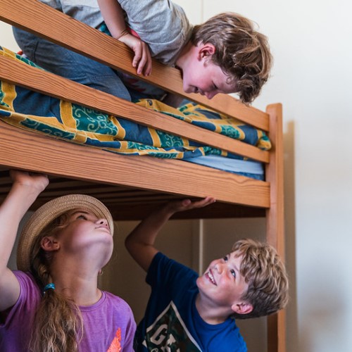 Children on a bunkbed