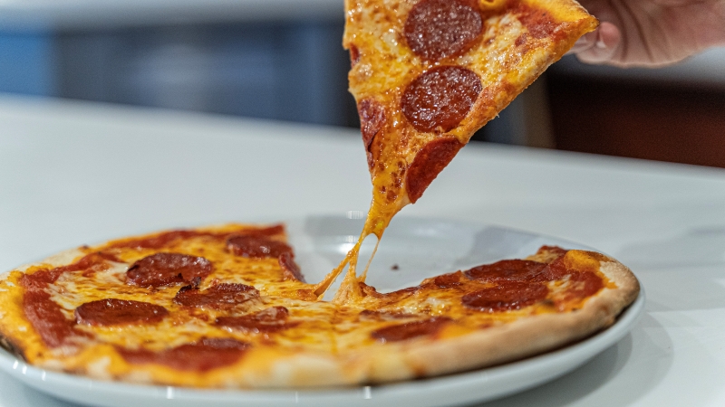 A slice of pizza