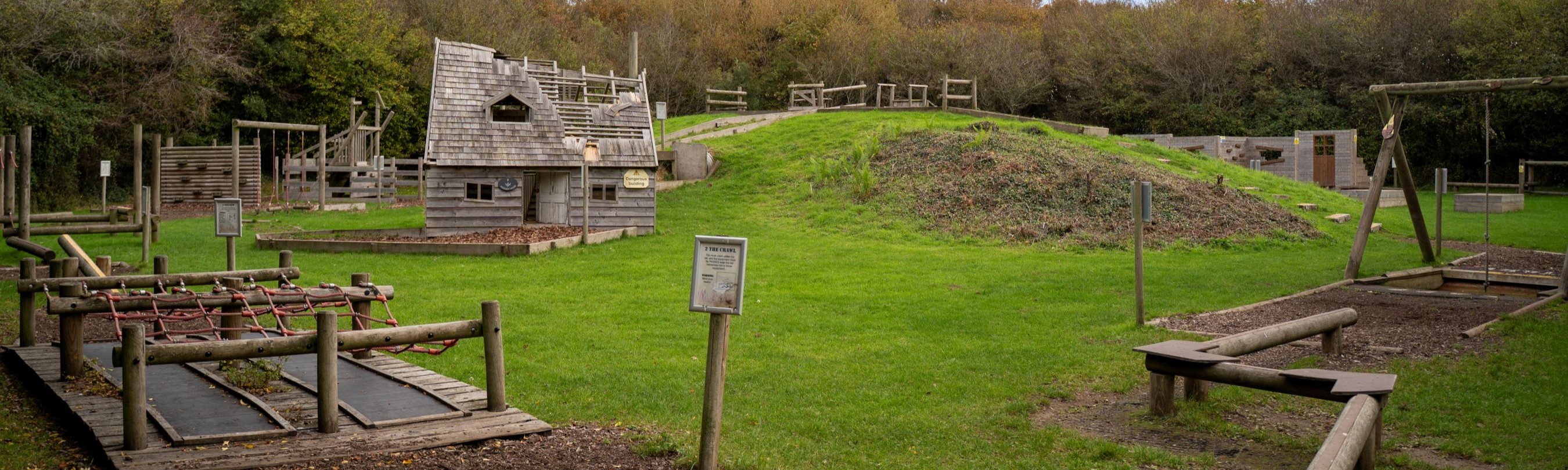 Wooden structures and obstacle course