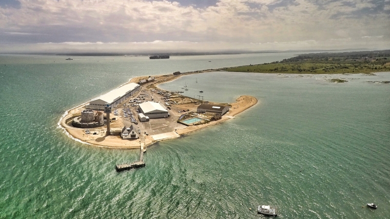 Aerial view of Calshot Activities Centre
