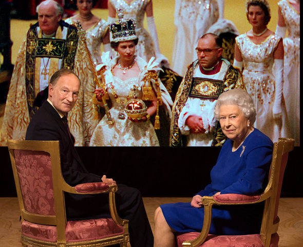 Alastair Bruce with HM Queen Elizabeth II