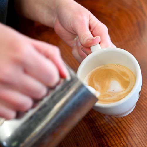 Coffee being prepared